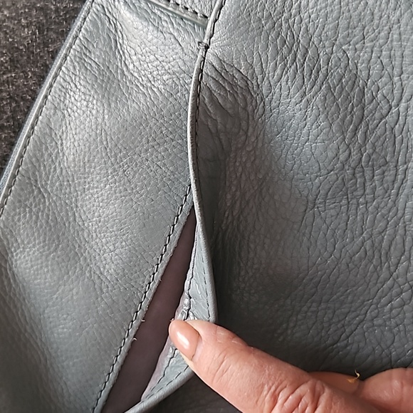 Fossil Crossbody Leather Bag in Light Blue - Picture 5 of 13